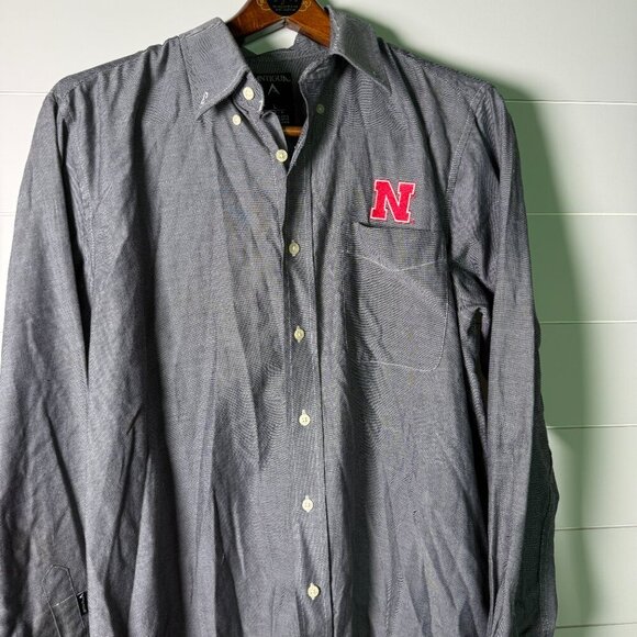 ANTIGUA Nebraska Huskers Men's Black Button-up Long Sleeve Shirt Size Large - Picture 4 of 7